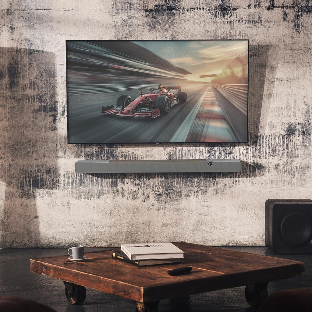 Klipsch Flexus CORE 200 3.1.2 Channel Powered by Onkyo Bluetooth Sound Bar with Dolby Atmos and Custom Tuned Bass - Walnut, 44" W