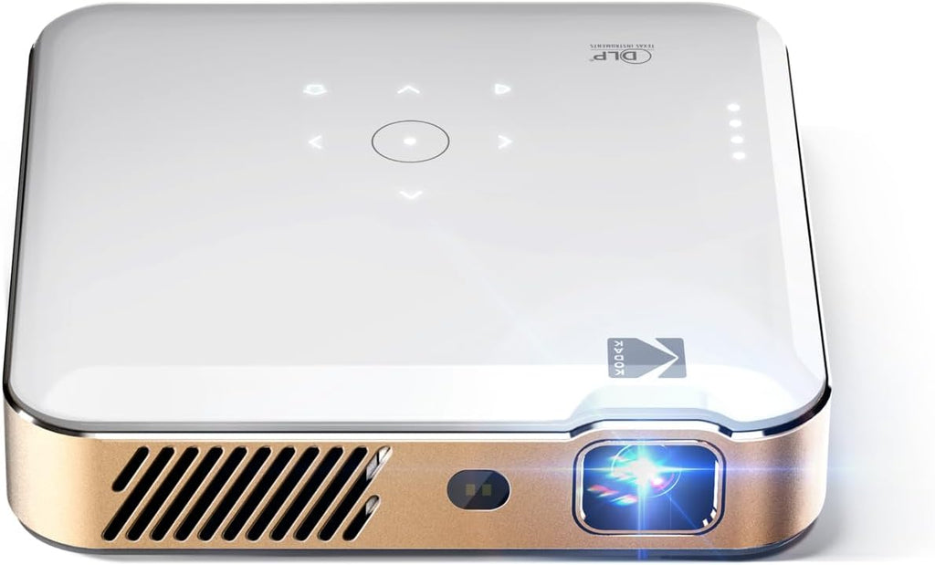 KODAK Luma 500 Mini Projector - 150 ANSI Lumens - Outdoor Movie & TV Projector for Backyard & Camping - Compatible with Google TV & Chromecast Display, Netflix-Certified - 2-Hour Eco-Mode Battery