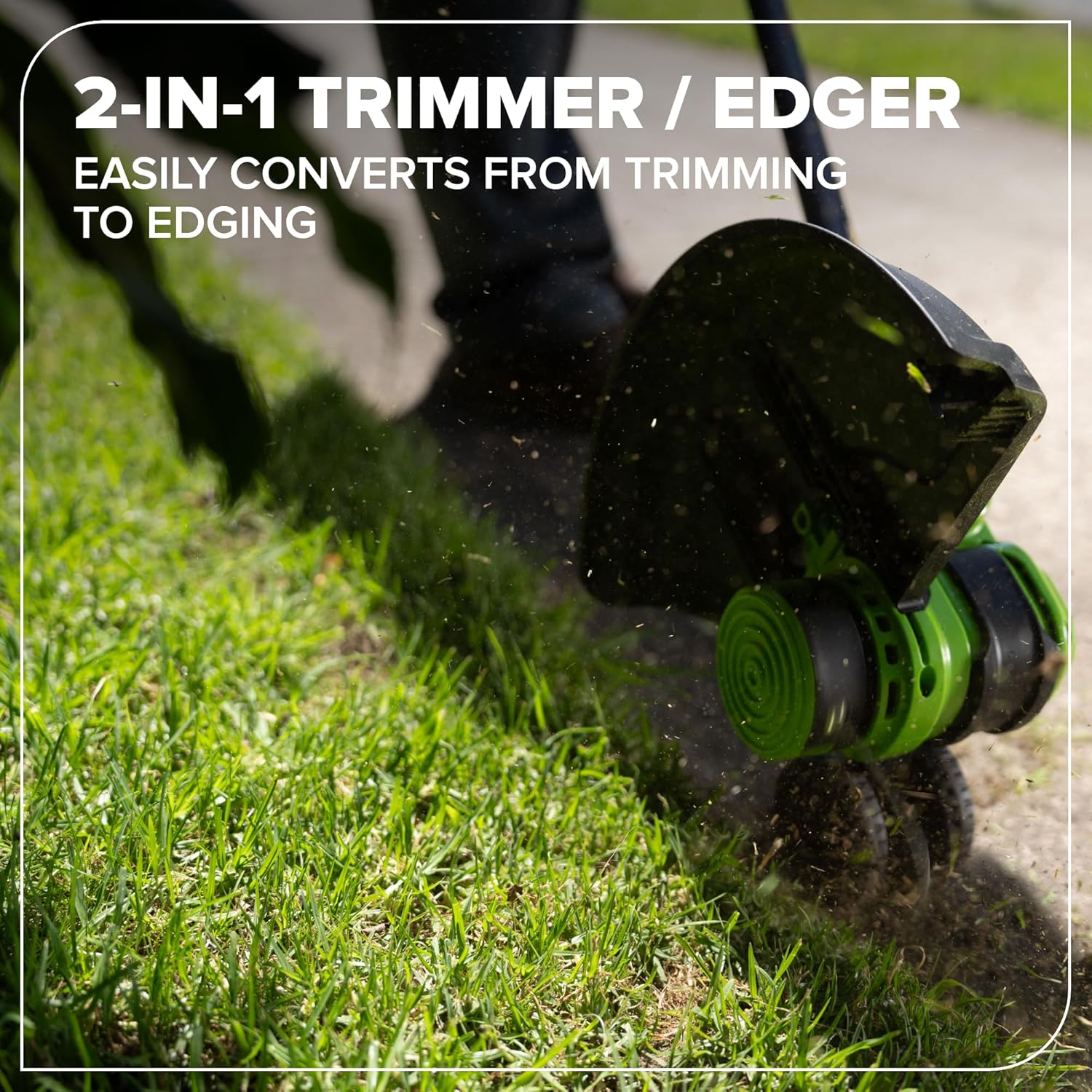 Greenworks 24V 13" Brushless String Trimmer, 2-in-1 Trimmer/Edger with Auto-Feed, 4.0Ah Battery, 65W Type-C Charger, 10 Blades, 3-Year Warranty, Powers 200+ Tools
