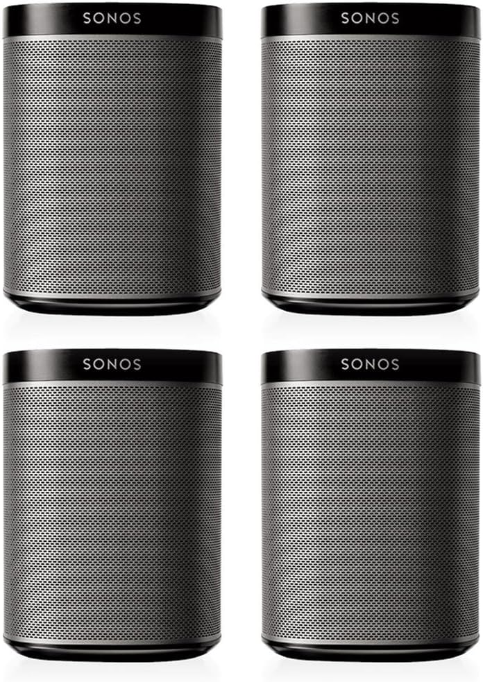 Sonos PLAY:1 Multi-Room Digital Music System Bundle (4 - PLAY:1 Speakers) - Black (Renewed)