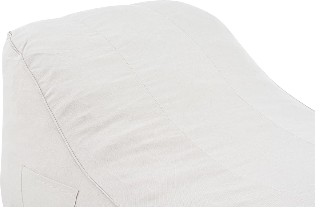 Christopher Knight Home Hilar Outdoor Bean Bag Chair, Fabric Bean Bag Lounger for Adults and Kids, Outdoor Comfy Reading Chair, Patio Lounge Sofa for Poolside Garden, Beige