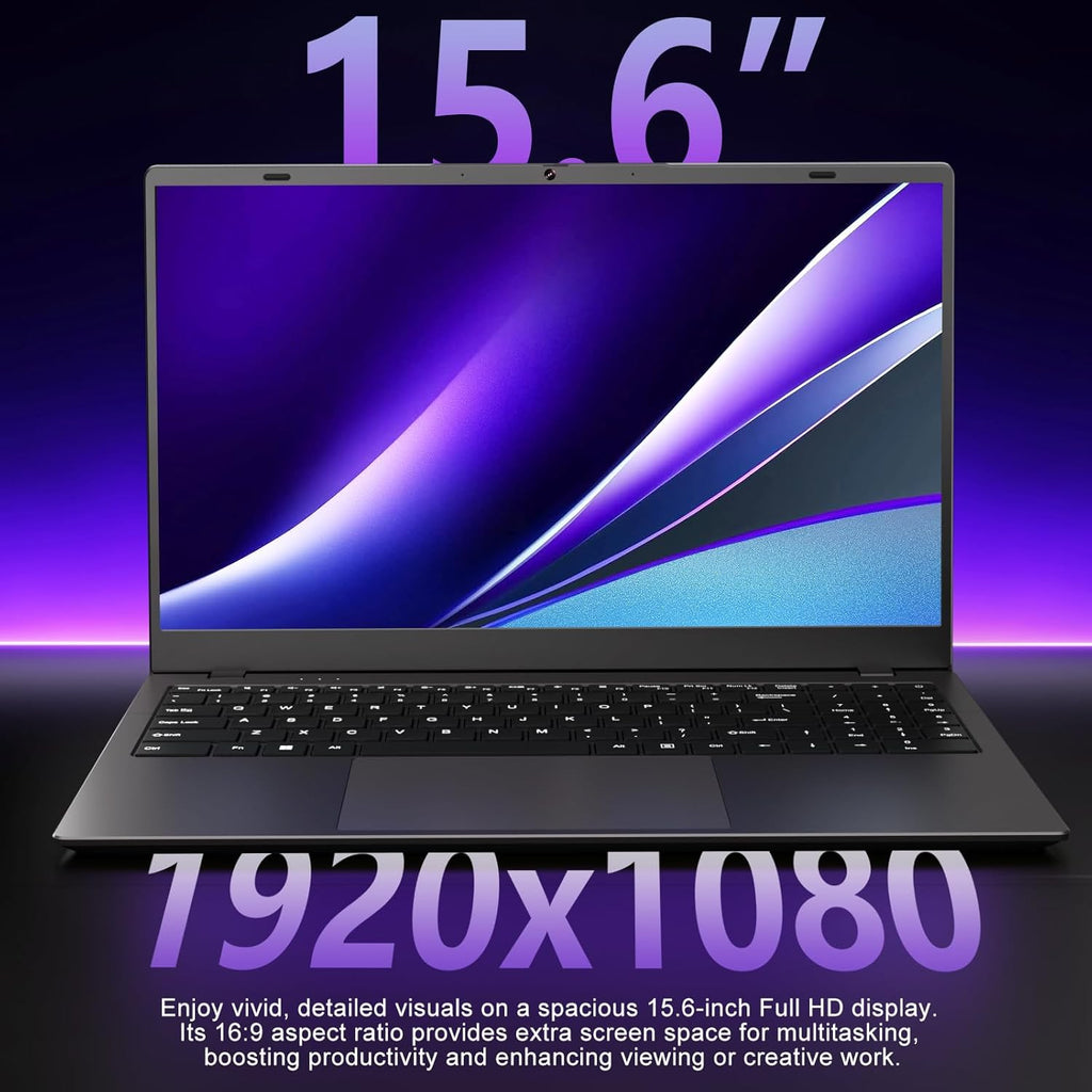 Laptop Computer 15.6 Inch, 8GB RAM 256GB SSD, Pentium 6500Y Processor Up to 3.4GHz, FHD IPS Display, WiFi 5, Type-C, Laptop for Students, Business & Home Office