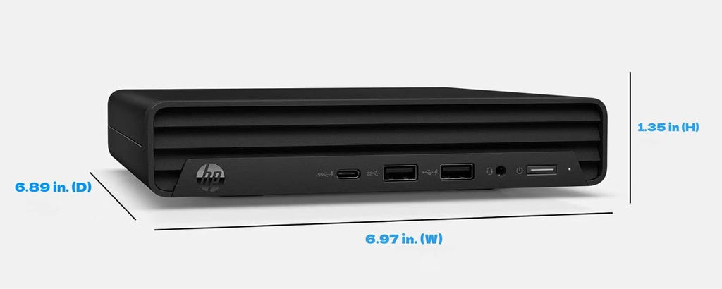 HP 260 G9 Mini Pro Desktop Computer, Intel i3-1315U, 16GB RAM, 512GB NVMe SSD, 2- Monitor Support 4K, HDMI, VGA, USB Type-C, WiFi 6, Bluetooth 5.3, Windows 11 Pro, Black