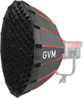 GVM 60cm Parabolic Softbox, Quick Setup Portable Light Modifier with Honeycomb Grid, Bowens Mount Compatible, for Portrait Photography, Interview Lighting & Studio Video