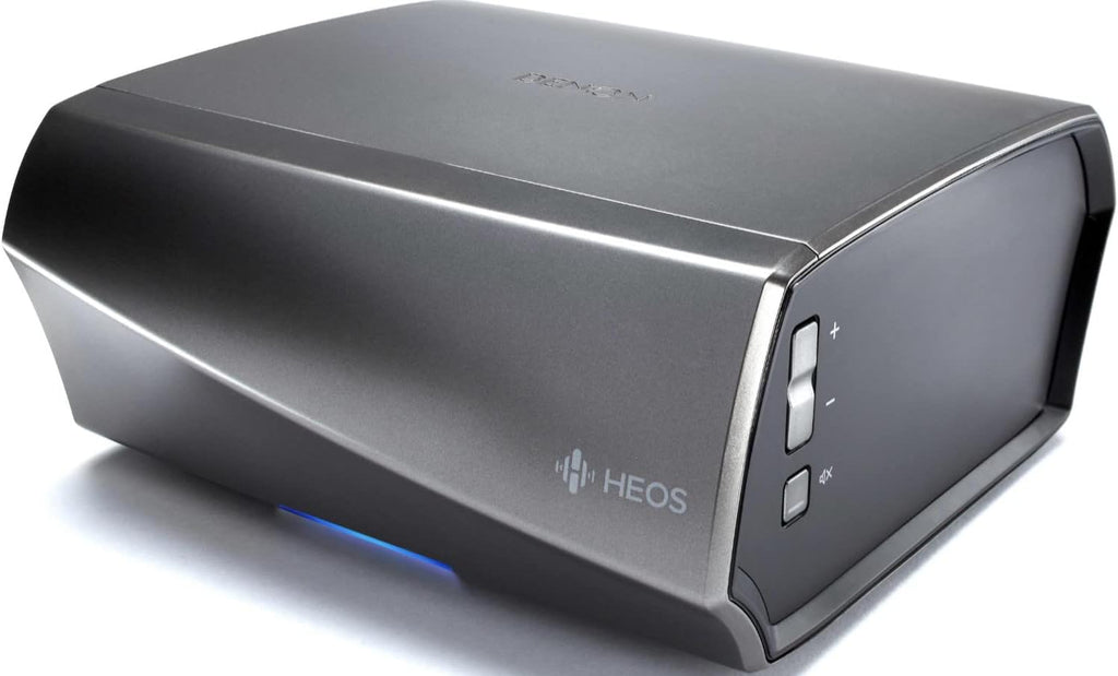 Denon HEOS Link Wireless Pre-Amplifier For Multi-Room Audio - Series 2 (New Version), Amazon Alexa Compatibility, Powered Subwoofer Connection, Black with Silver, 2.91 x 6.14 x 5.83