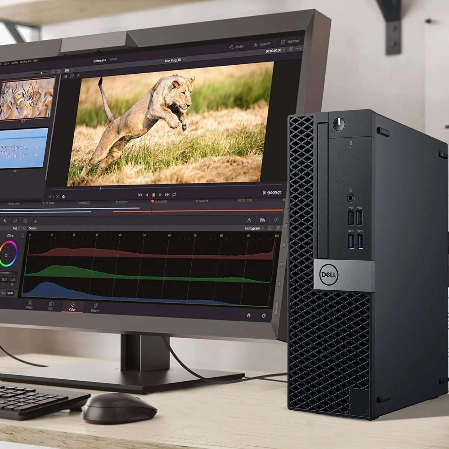 Dell OptiPlex 3070 Desktop Computer PC Intel Core i5-9500 6-Cores, 16GB DDR4 Ram, 512GB SSD, Dual 2 x 22 LED Monitors, WiFi, Wireless KB & Mouse, Windows 11 Pro (Renewed)
