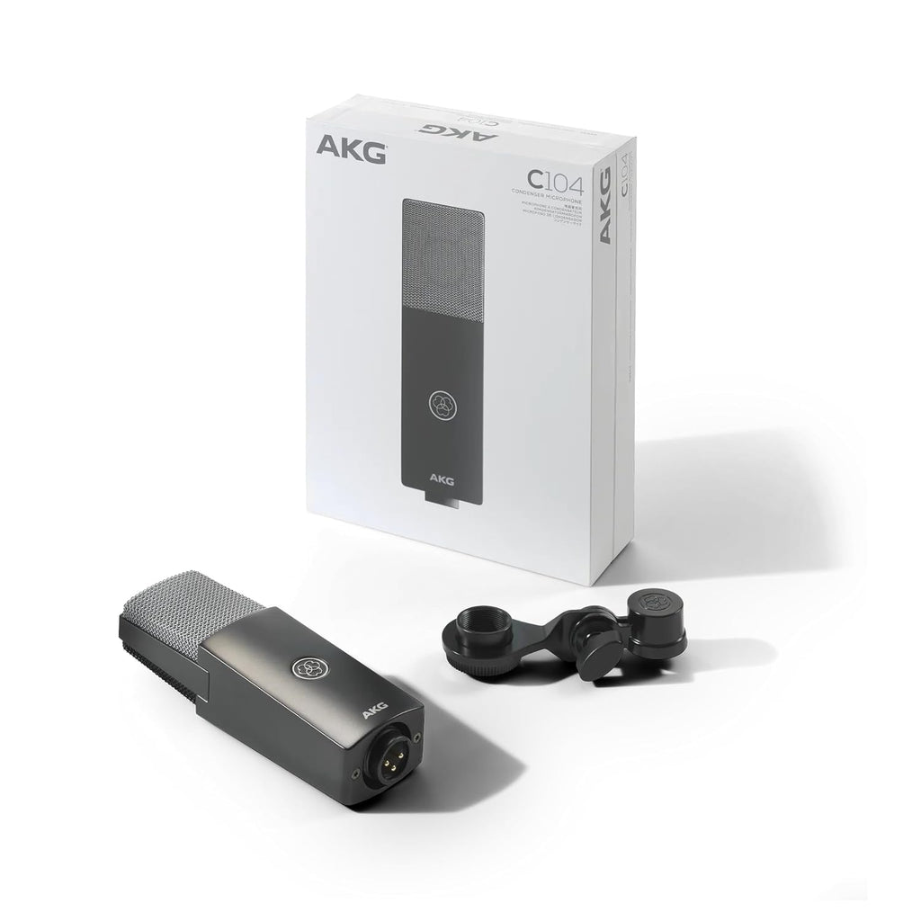AKG C104 Professional Large Diaphragm Cardioid Condenser Microphone – XLR Studio Mic for Podcasting, Streaming, Broadcasting & Music Recording, Low Noise, High SPL, Sustainable Design