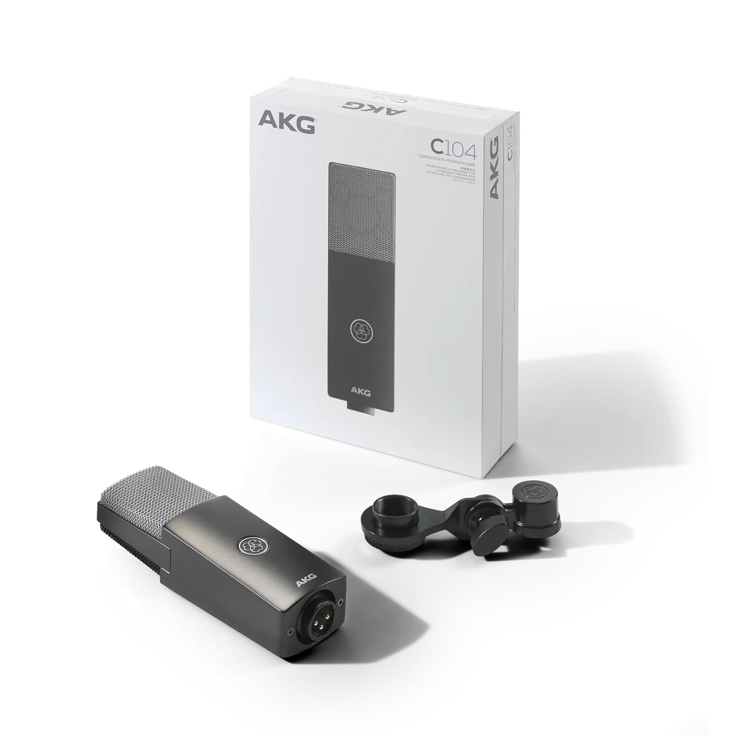 AKG C104 Professional Large Diaphragm Cardioid Condenser Microphone – XLR Studio Mic for Podcasting, Streaming, Broadcasting & Music Recording, Low Noise, High SPL, Sustainable Design