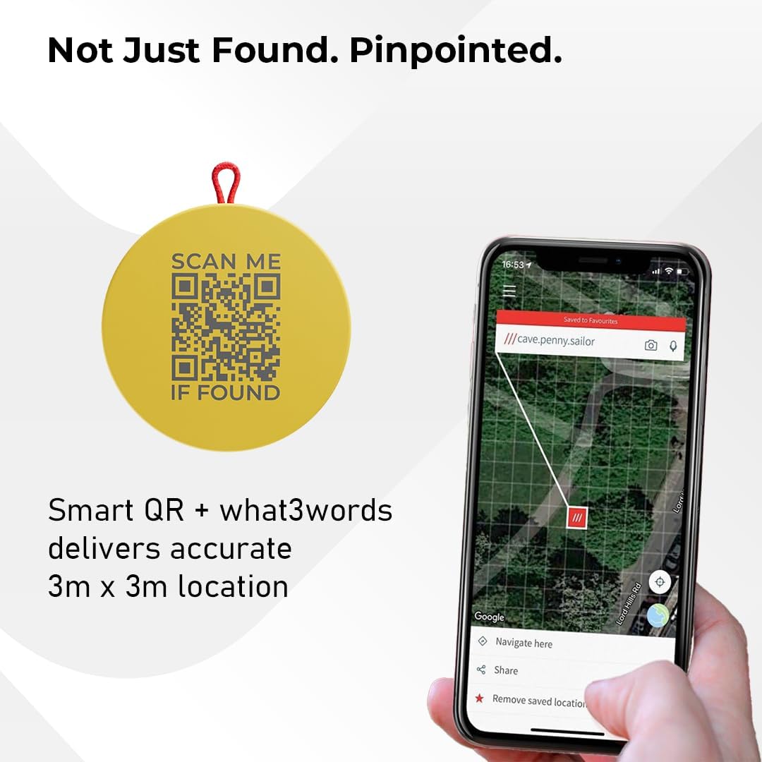 ROAM SMART TRACKER - Bluetooth Tracker & Item Finder for Keys, Luggage, Kid & Pet Gear, and More (iOS, Android), No App or Subscription, Fast Setup, Waterproof | 4-Pack, Blue, Black, Yellow & Green