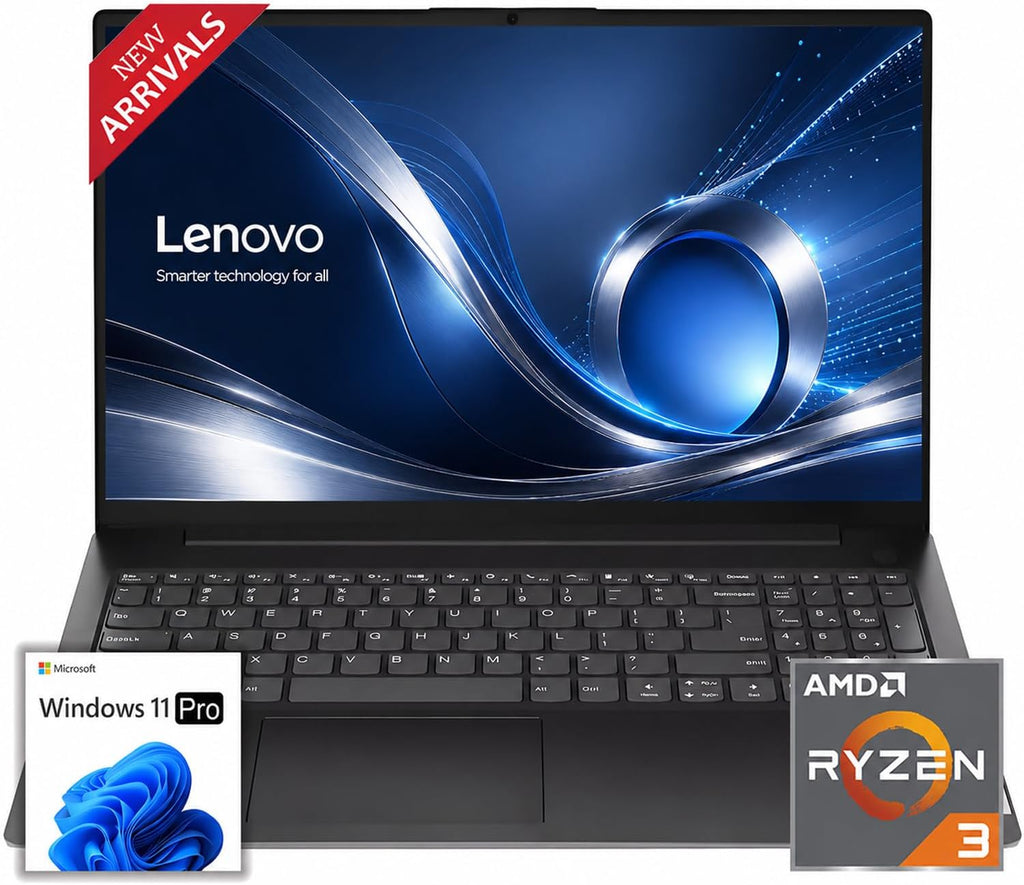 Lenovo New 15.6" FHD Business Laptop(2026-2027 Premium Edition), Powerful AMD Ryzen 3 7320U(Beats i7-1065G7) CPU, 16GB DDR5, 256GB PCIe, 14.5-Hour Battery Life, Windows 11 Pro with MS 365 for Web