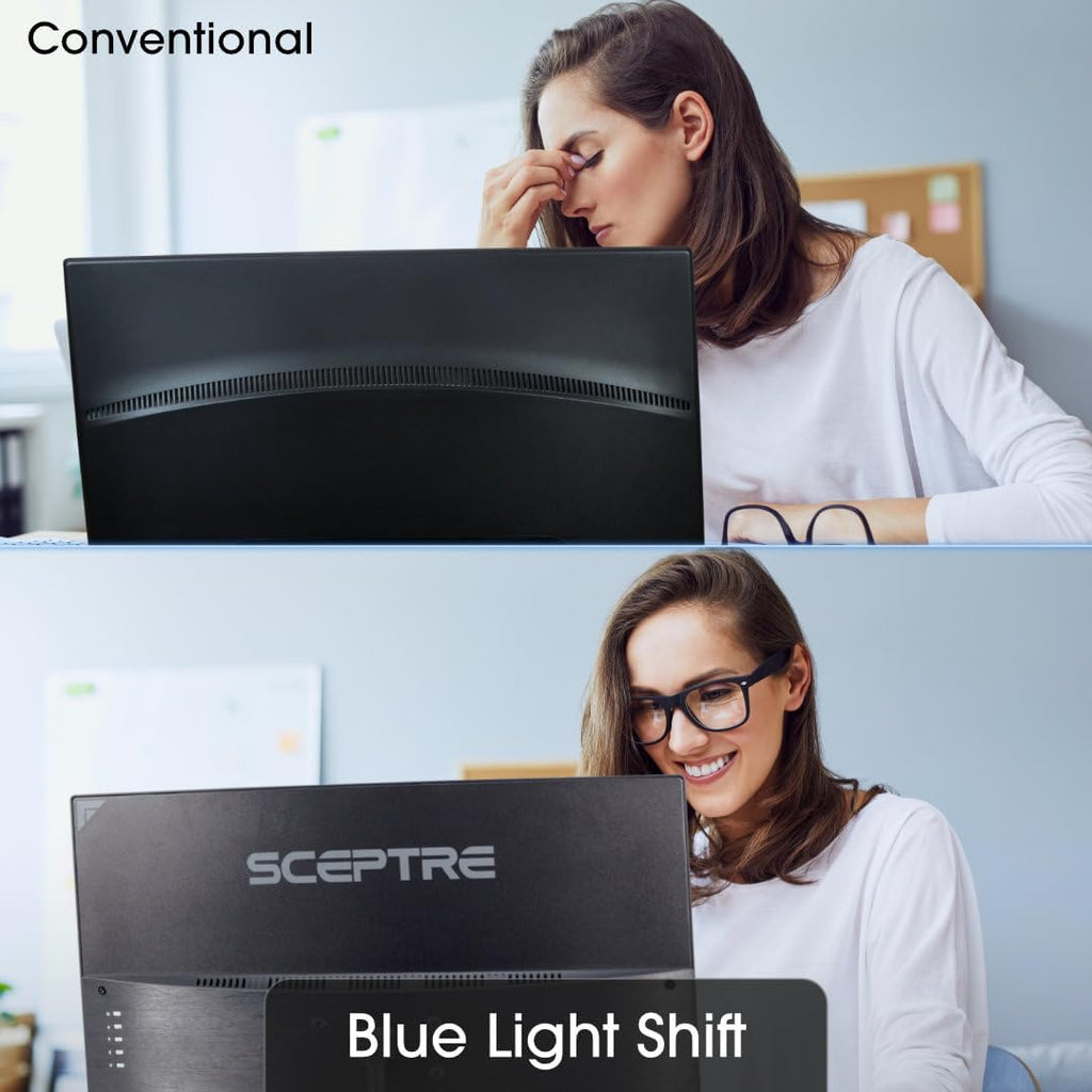 Sceptre Curved 24.5-inch Prime Gaming Monitor up to 240Hz 1080p R1500 1ms DisplayPort x2 HDMI x2 Blue Light Shift Build-in Speakers, Machine Black 2025 (C255B-FWT240 Series)