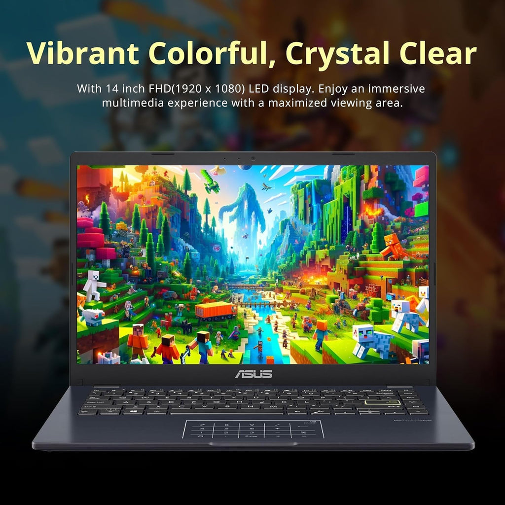 ASUS 2024 Business Laptop, 14" FHD Display, Intel Celeron N4500, 1-Year of Microsoft 365, 4GB RAM, 64GB eMMC, Intel Graphics, Wi-Fi 5, Windows 11