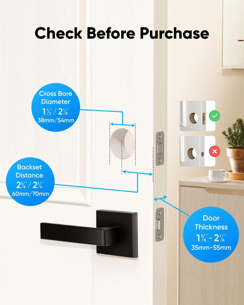 eufy Security Smart Lock C30 with Door Lever, Keyless Entry, Built-in WiFi Deadbolt for Front Door, No Bridge Required, Easy Installation, App Remote Control, Auto Lock