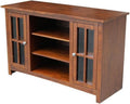 Solid Wood Entertainment / TV Stand with 2 Doors - 48", Espresso