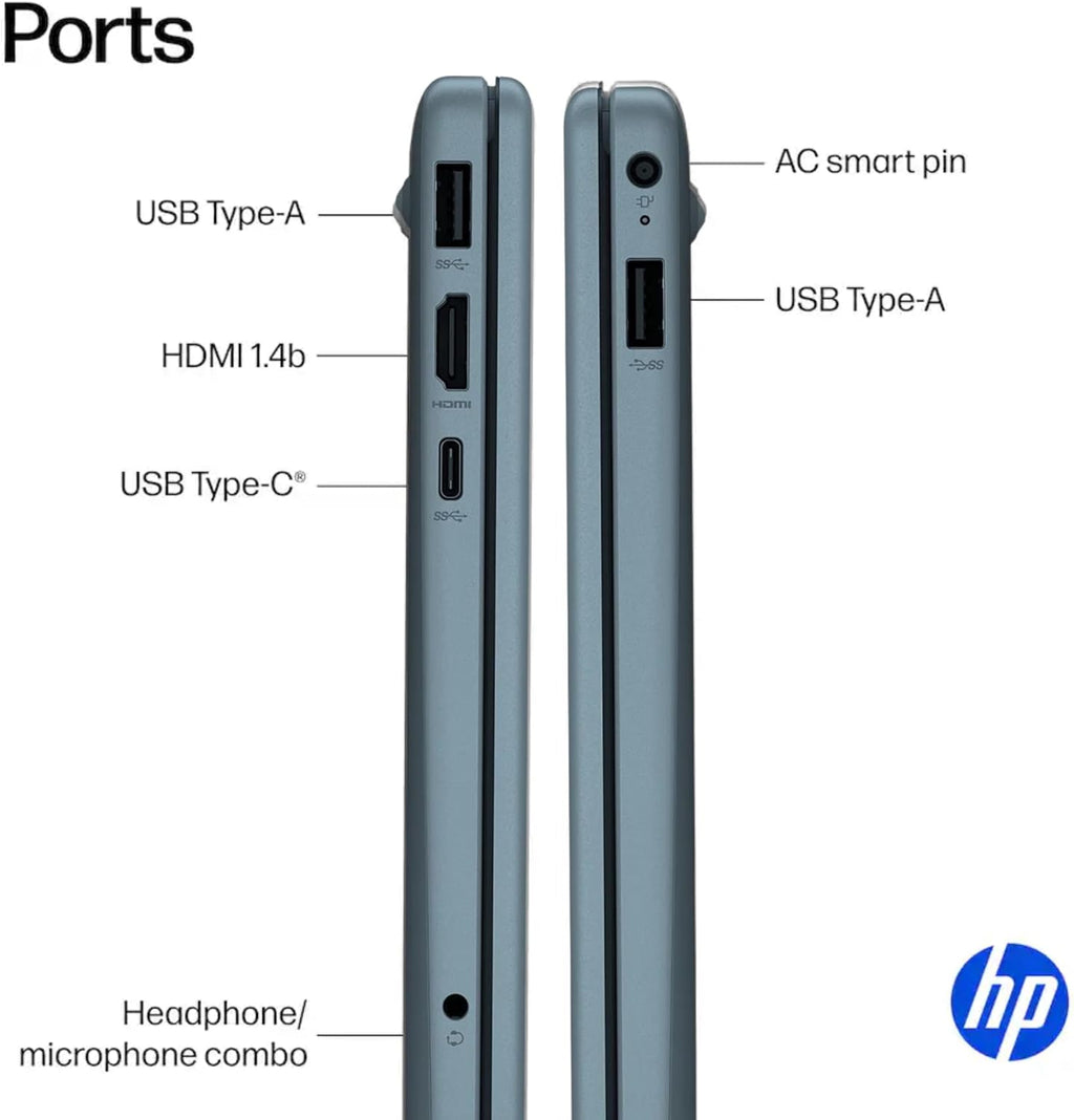 HP Ultrabook 15.6" Laptop, Microsoft 365 Included, Intel 13th 4-Core | 128GB UFS, no Mouse, Moonlight Blue