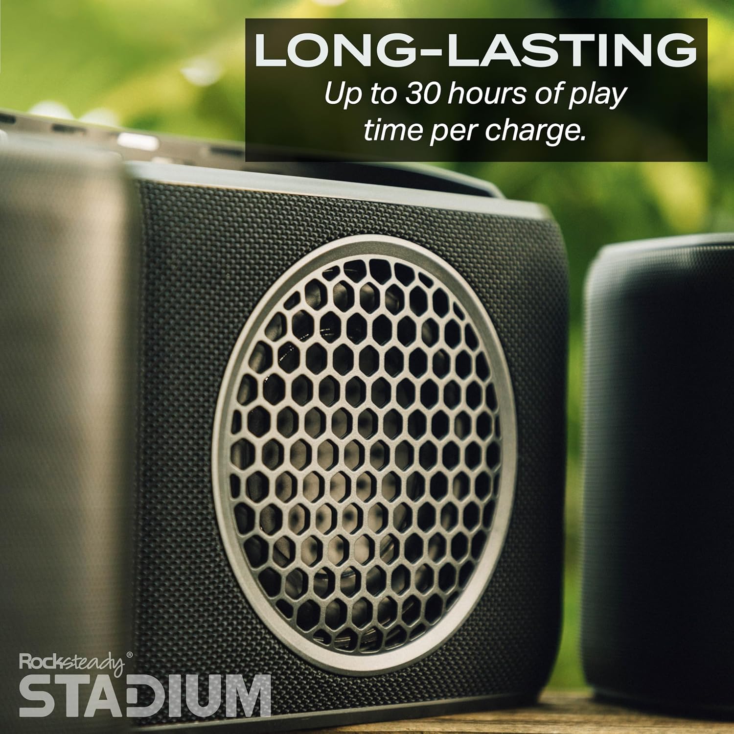 Rocksteady Stadium Portable Bluetooth Speaker and Subwoofer Combo - Up to 100 Foot Range - Up to 30 Hour Battery Life | 2 Speakers + 1 Subwoofer