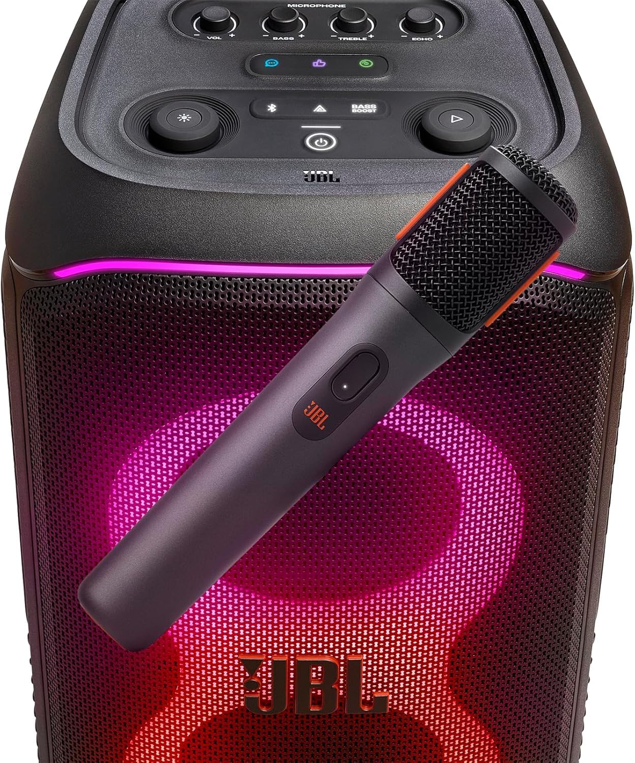 JBL PartyBox Wireless Mic - 2X Digital Wireless Microphones, Rechargeable Battery, Compatible with All PartyBox Speakers (Black) Including Winguard Protective Travel Case