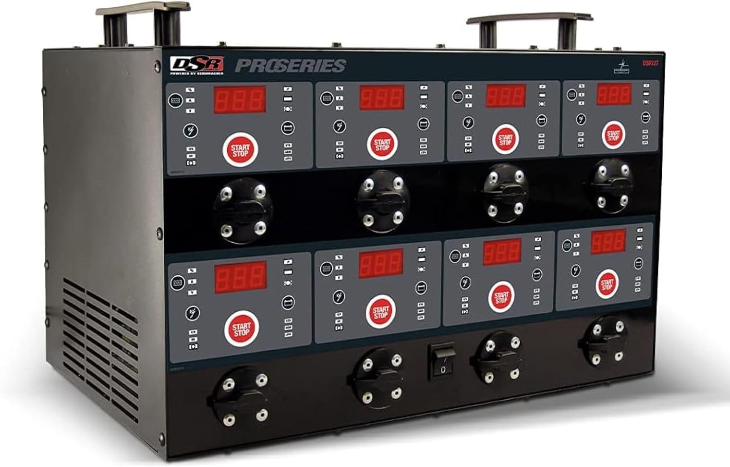 Schumacher Electric 8 Bank, 6V / 12V Battery Charger Station - Multi-Bank Charger for AGM, Gel, LFePO4 & Deep-Cycle Units - Automatic Charging, Microprocessor-Controlled - DSR127