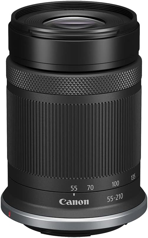 Canon RF-S55-210mm F5-7.1 is STM Telephoto Zoom Lens for Canon APS-C Mirrorless RF Mount Cameras, Compact, Lightweight, Optical Image Stabilization, Landscape, Portrait, & Travel Photos/Videos, Black