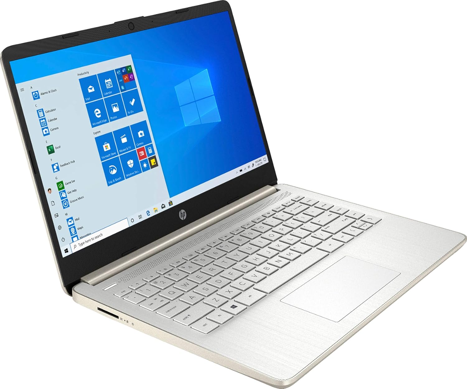 HP 14 "HD (1366x768) BrightView Micro-Edge Laptop Computer, Intel Celeron N4020, 4GB DDR4, 64GB eMMC, WiFi, Bluetooth, Webcam, USB 3.1-C, HDMI, Media Card Reader, Windows 10 S, 64GB ABYS MicroSD Card