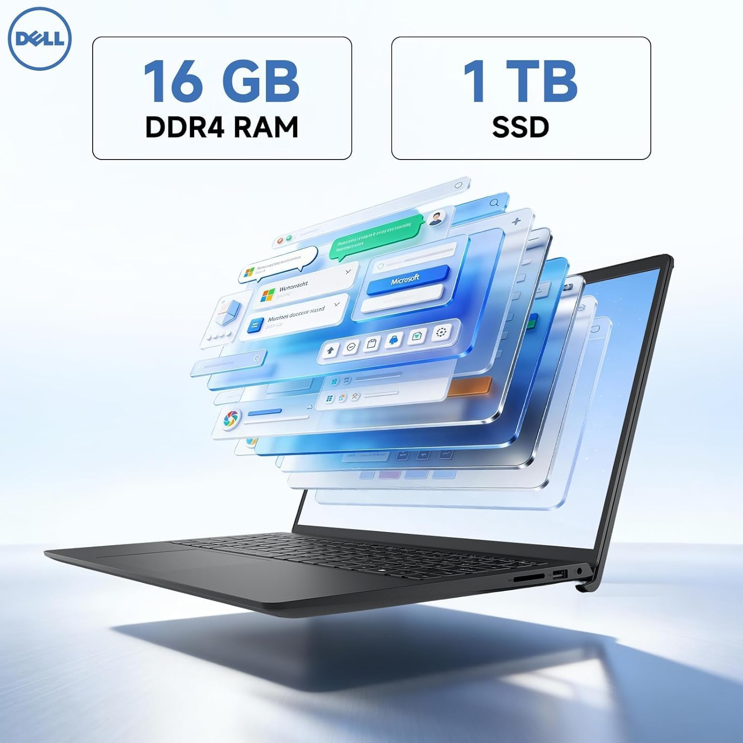 Dell 15 Touchscreen Laptop DC15250, 15.6-inch FHD Anti-Glare Display, Intel Core i7-1355U Processor, 16 GB RAM, 1 TB SSD, Intel UHD Graphics, Backlit Keyboard, Fingerprint Reader, Windows 11 Pro