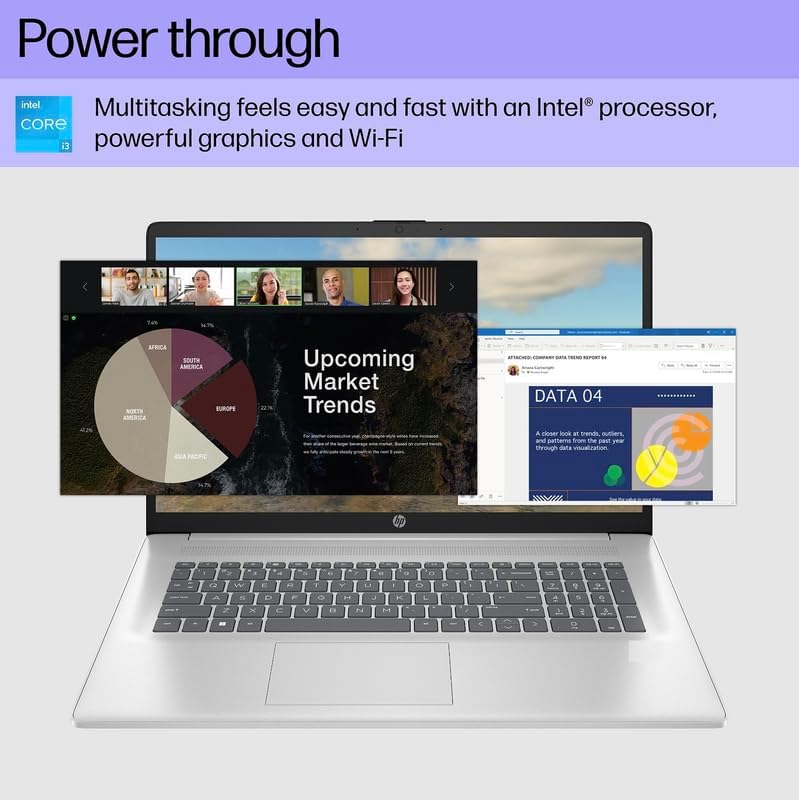 HP 17 Business Laptop 2024 Flagship, 17.3" FHD IPS Display, 6-Core Intel i3-1215U (Upto 4.4 GHz), 32GB RAM, 1TB SSD, UHD Graphics, Wi-Fi, Privacy Camera, Long Battery, Windows 11 Pro +MarxsolAccessory