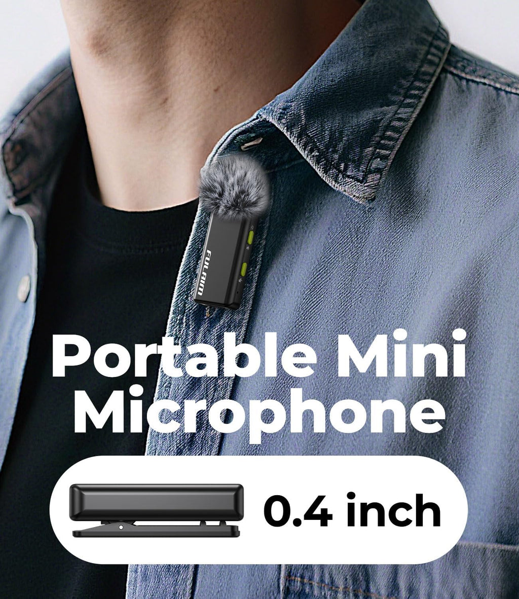 FULAIM X6 Pro Wireless Lavalier Microphones with 4 Transmitter with Charging Case for iPhone, iPad, Android, Camera, Lapel Mic with 48KHz 24Bit, Noise Cancellation for Video Recording, Vlog