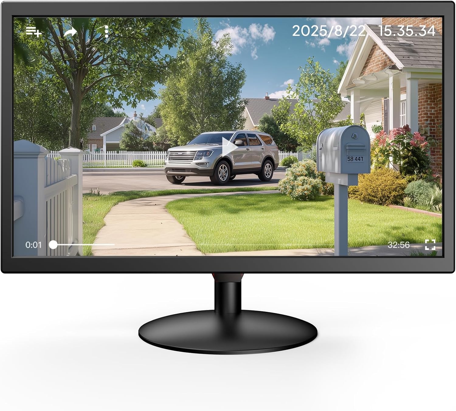 Eyoyo Security Camera Monitor 22-inch, 1080P FHD 75Hz LED PC Screen with HDMI VGA AV BNC USB Inputs, Built- in Speakers, Video Monitor for CCTV NVR DVR