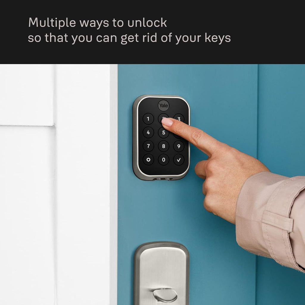 Yale Security Home Assure Lock 2 Deadbolt, Black Suede Keyless Entry Door Lock with Digital Touchscreen Keypad and Bluetooth Connectivity (No Wi-Fi), YRD430-BLE-BSP