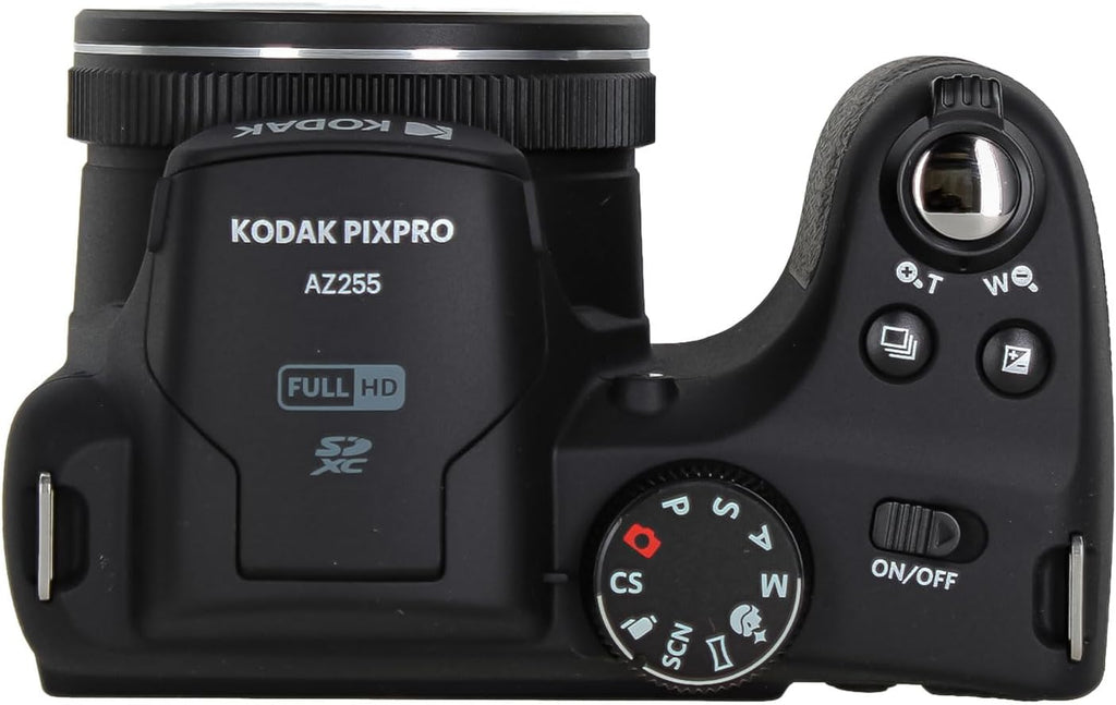 Kodak Pixpro AZ255 Digital Camera (AZ255BK) Bundle Including: 64 GB Memory Card, Rechargeable Batteries, Case, Neck Strap, Lens Caps, Full Cleaning Kit, Card Reader, Card Wallet, USB Cable, Cap Keeper