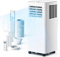 EUHOMY 8,000 BTU Portable Air Conditioners, 4-in-1 Air Conditioner Portable Up to 350 Sq.Ft., Portable AC Unit with Cool, Fan, Dehumidifier, Sleep, 24H Timer, Remote & Installation Kit, for Bedroom