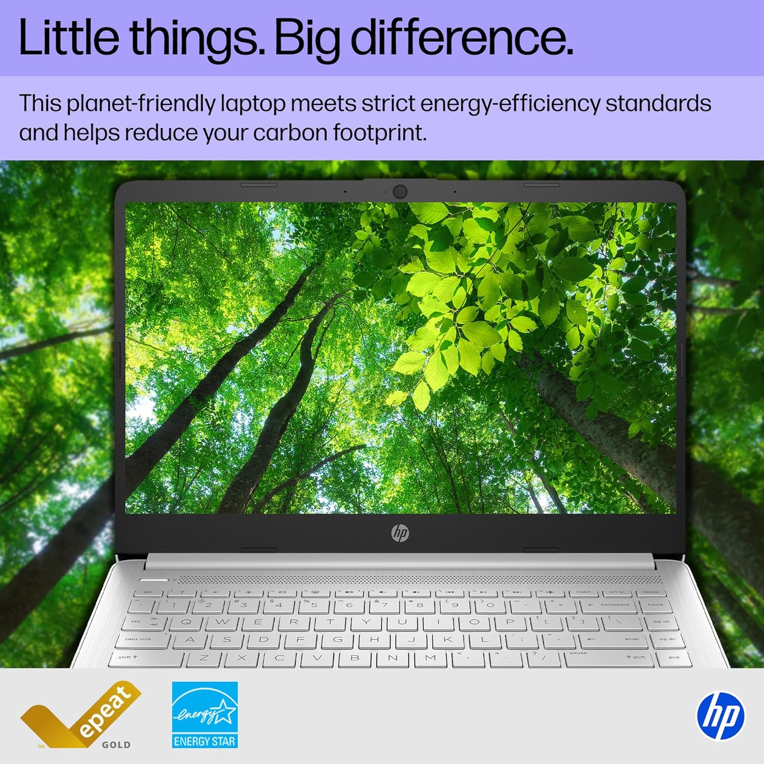 HP 14 inch Laptop, HD Display, Intel Celeron N4500, 4 GB RAM, 64 GB eMMC, Intel UHD Graphics, Windows 11 Home in S Mode, Natural Silver, 14-dq3500nr