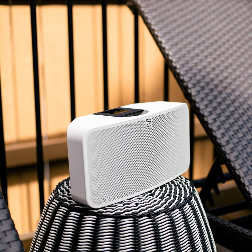 Bluesound Pulse MINI 2i Compact Wireless Multi-Room Smart Speaker with Bluetooth - White - Compatible with Alexa and Siri