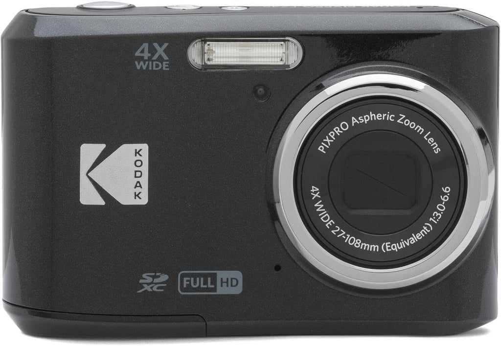 Kodak PIXPRO FZ45 Friendly Zoom 16MP Full HD Digital Camera, Bundle with 32GB Memory Card and Camera Bag, Flexible Tripod, and Card Reader (Black)