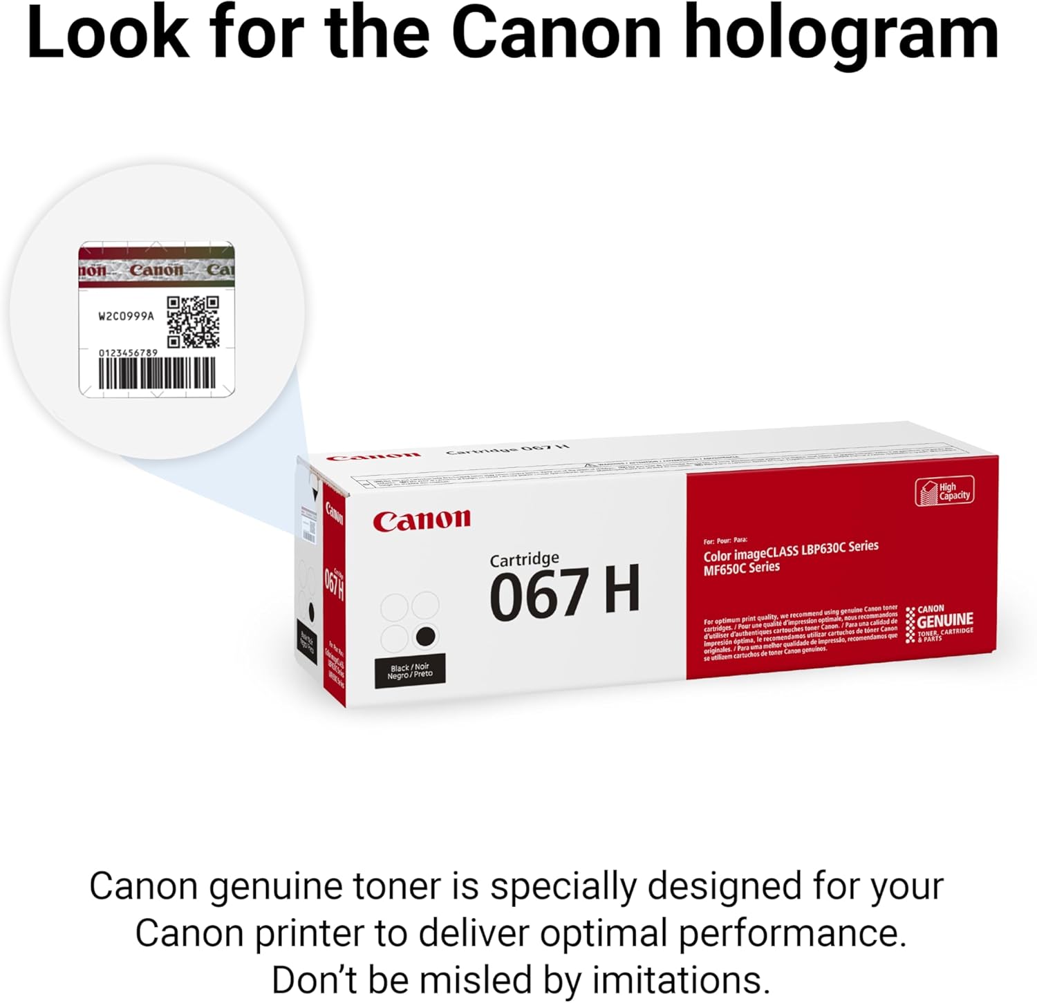 Canon Genuine 067 Black Toner Cartridge High Capacity Compatible with LBP633Cdw, LBP632Cdw, MF652Cdw, MF653Cdw, MF654Cdw, MF656Cdw