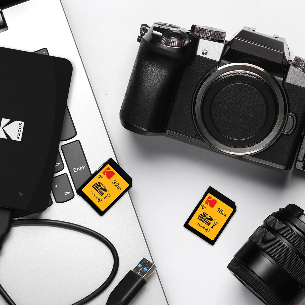 Kodak 32GB 10-Pack SDHC Card, UHS-I U1 V10 Premium, up to 85MB/s Read Speed, for Full HD Video and High-Resolution Pictures, Compatible with SDHC Standard (10-Pack)