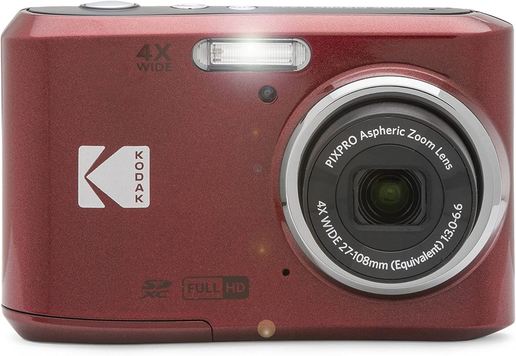 Kodak PIXPRO FZ45 Digital Camera + Black Point & Shoot Camera Case + Transcend 64GB SD Memory Card + Tri-fold Memory Card Wallet + Hi-Speed SD USB Card Reader + More! (Red)