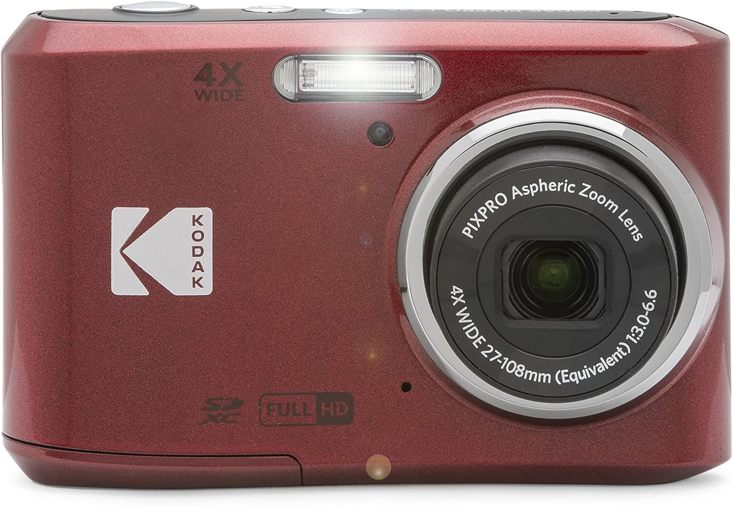Kodak PIXPRO FZ45 Digital Camera + Black Point & Shoot Camera Case + Transcend 64GB SD Memory Card + Tri-fold Memory Card Wallet + Hi-Speed SD USB Card Reader + More! (Red)