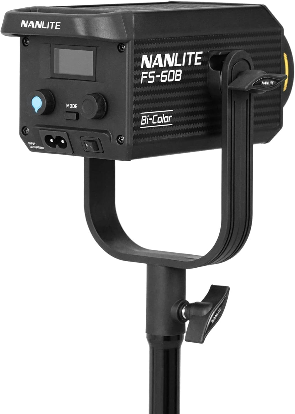 NANLITE FS-60B 70W Bi-Color LED Spotlight, Compact Camera Mount Photography Continuous Lighting with APP Control, CRI≥96 TLCI≥97, for YouTube Studio, Filmmaking, Live Streaming