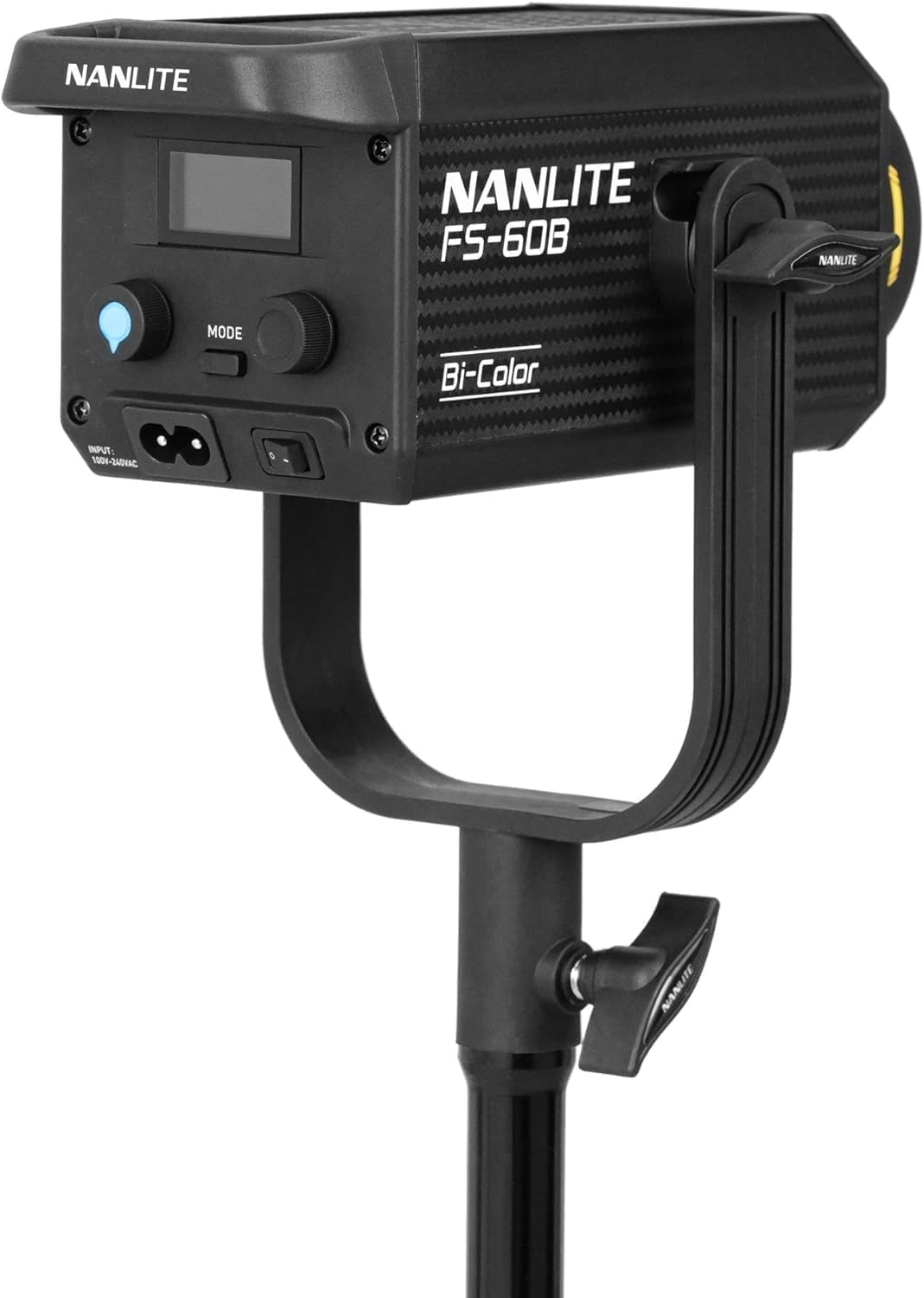 NANLITE FS-60B 70W Bi-Color LED Spotlight, Compact Camera Mount Photography Continuous Lighting with APP Control, CRI≥96 TLCI≥97, for YouTube Studio, Filmmaking, Live Streaming