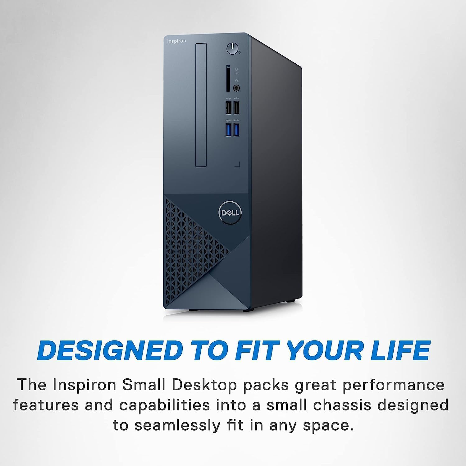 DELL Inspiron 3020S Small Desktop, Intel i5-13400, 16GB DDR4 RAM,512GB SSD, Intel UHD 730 Graphics, Win 11 Pro, Bluetooth, WiFi, Mist Blue
