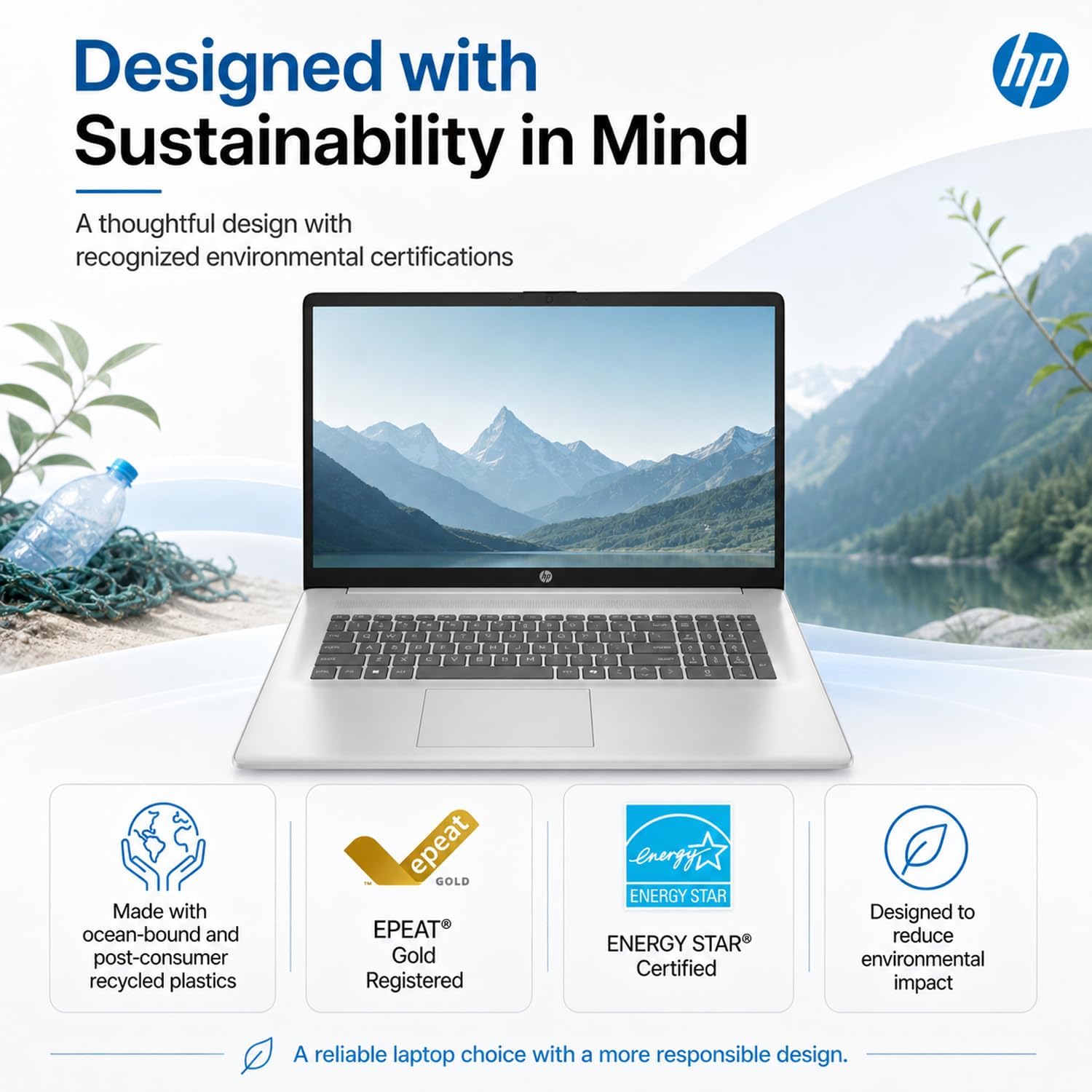 HP New Released 17.3" FHD Business Laptop(2026/2027Edition) with MS365 for Web, Powerful AMD Ryzen 5 7430U(Beats Core i7-1335U), 16GB RAM, 512GB PCIe, Ultra Quiet Design, Long Battery Life, Windows 11