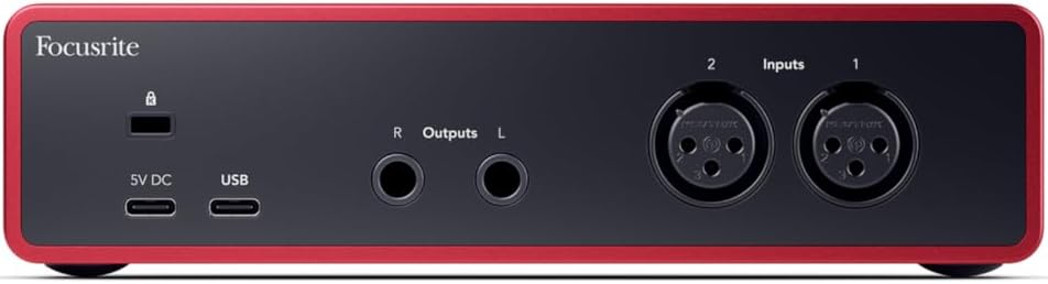 Focusrite Scarlett 2i2 4th Gen USB Audio Interface for Recording, Songwriting, Streaming and Podcasting — High-Fidelity, Studio Quality Recording, and All the Software You Need to Record