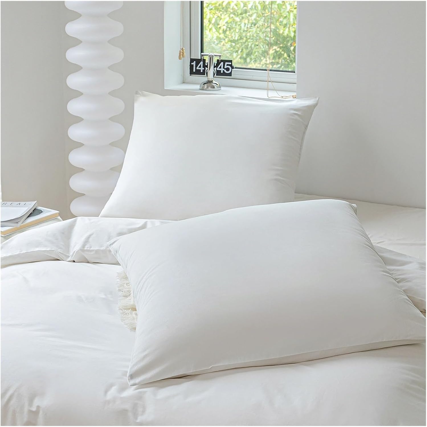 MaiyO 3 Piece Bed Sheet Pillowcase Cotton Bedding Solid Color Twin Single Queen Size,duvets