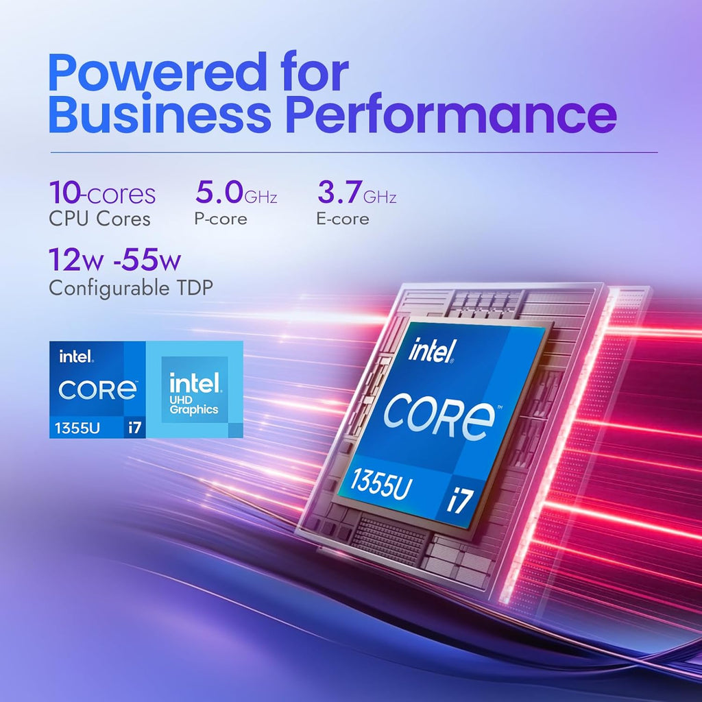 Dell 15 Business Touchscreen Laptop–Intel Core i7-1355U (10-Core), 16GB RAM, 1TB SSD Windows 11 Pro, Office 365 for the Web –15.6" FHD Touch, AI Copilot –2026 New Computer