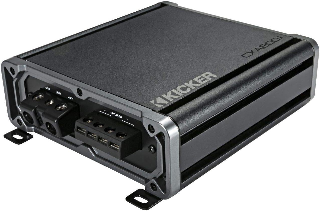 Kicker 12 Inch Bass Bundle 2 44CWCS124 Subwoofers with CXA8001 and amp Wire kit