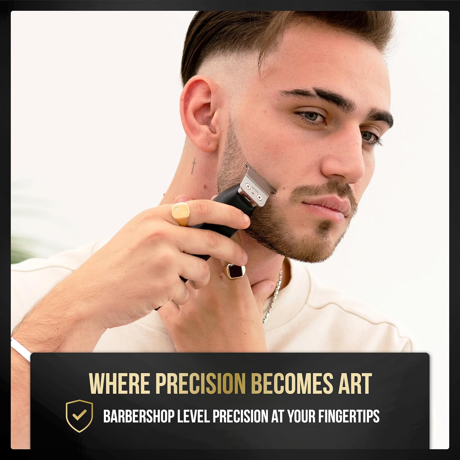 Novah® Professional Hair Clippers for Men, Professional Barber Clippers and Trimmer Set, Mens Cordless Hair Clipper for Barbers Haircut Kit Fade