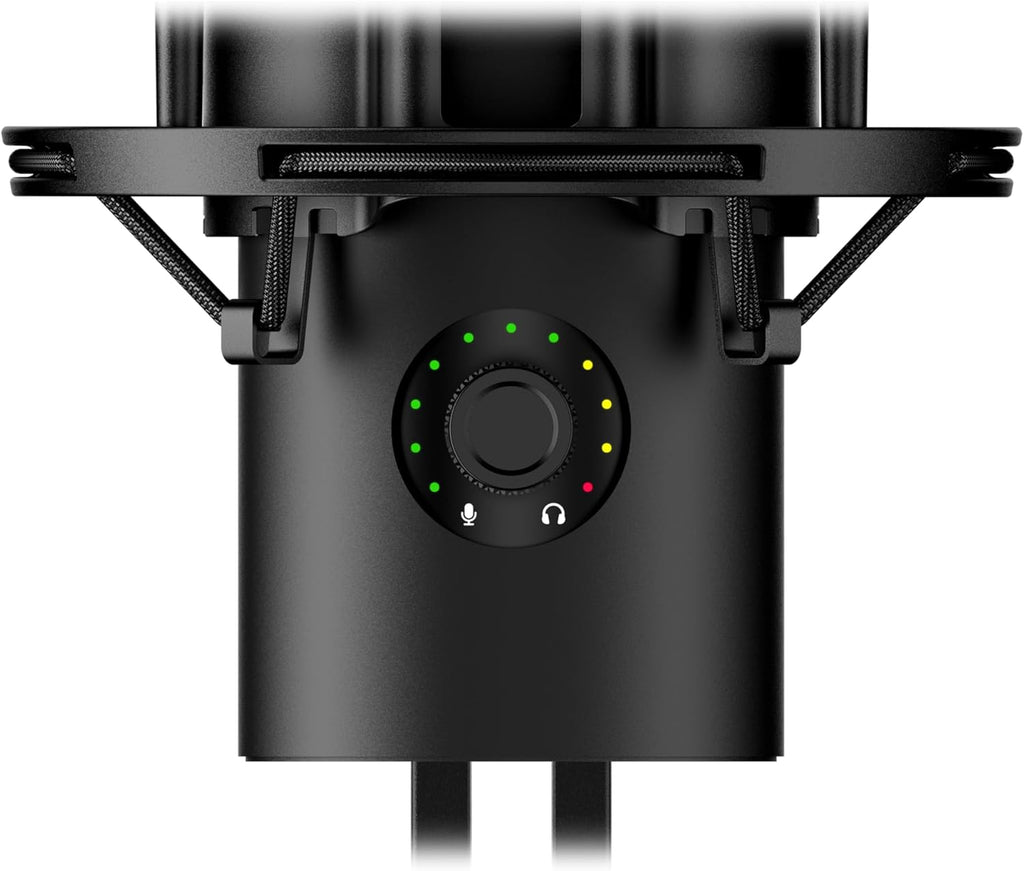 HyperX QuadCast 2 S – USB Microphone, with RGB Lighting, Streaming and Podcasting, with On-Board Controls, LED Lighting, Removable Shock Mount, PC, Mac, USB-C - Black