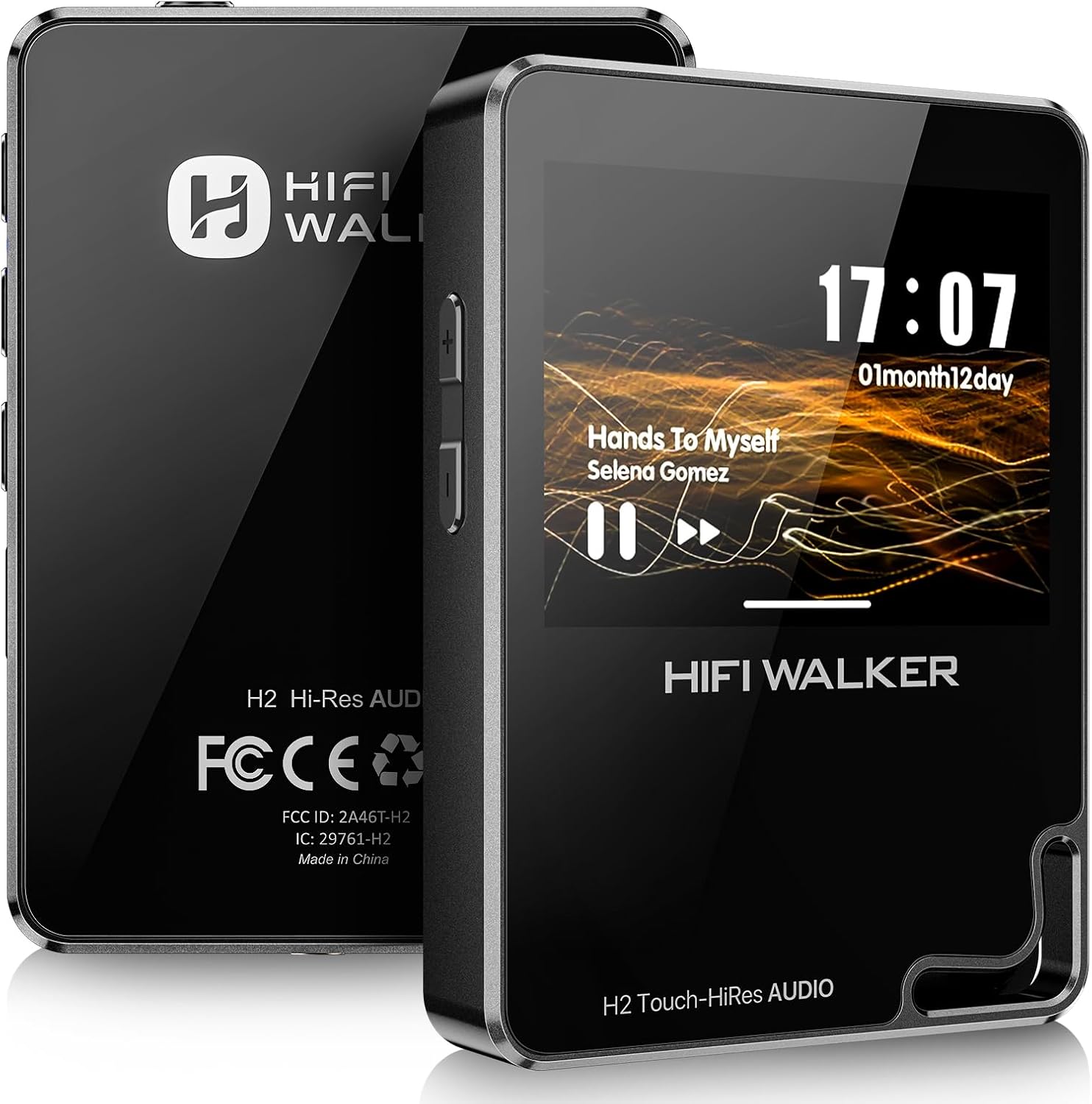 HIFI WALKER H2 Touch Hi-Res MP3 Player with Bluetooth, 2.4" HD Touchscreen, Lossless DSD FLAC Music Player, 64GB Memory Card Included, Supports up to 512GB