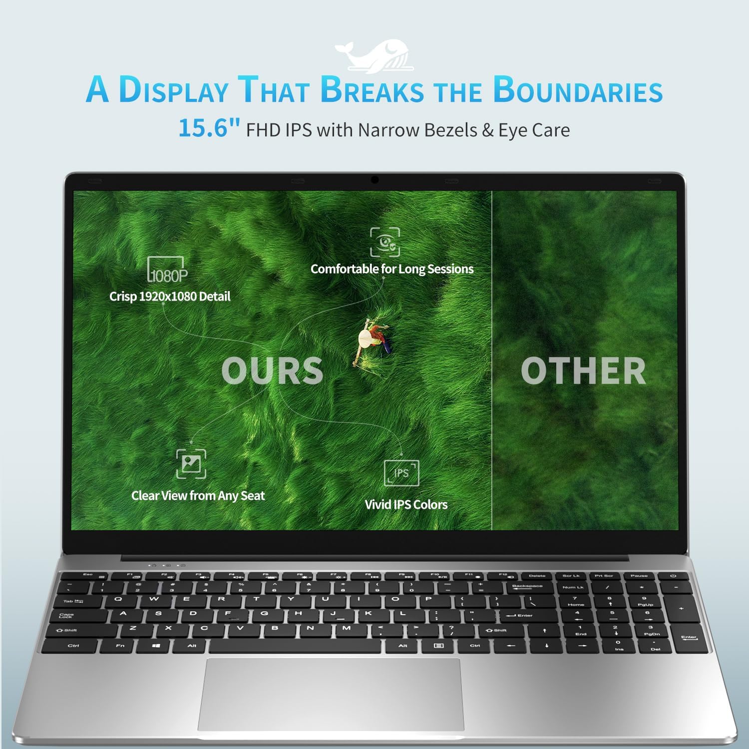 2026 Laptop Computer 15.6" FHD IPS Display, 16GB RAM 1TB SSD, 4-Core N150 Processor up to 3.6GHz, with Win 11 Pro, Thin & Light 3.52lbs, Backlit Keyboard, Silver